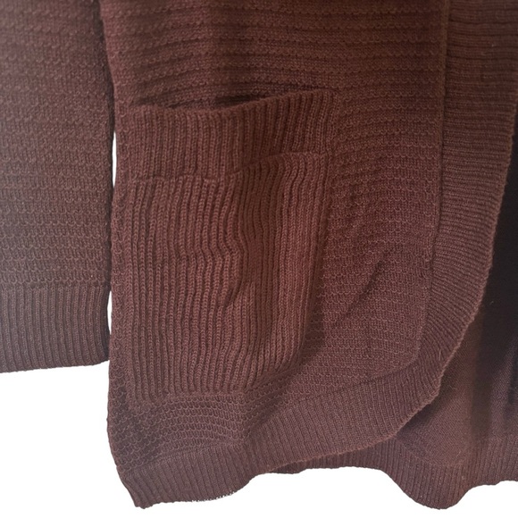 NWT Bonalla Ilian 100% Cashllama Open Ribbed Cardigan in "Dark Brown" Size Small - Picture 8 of 12